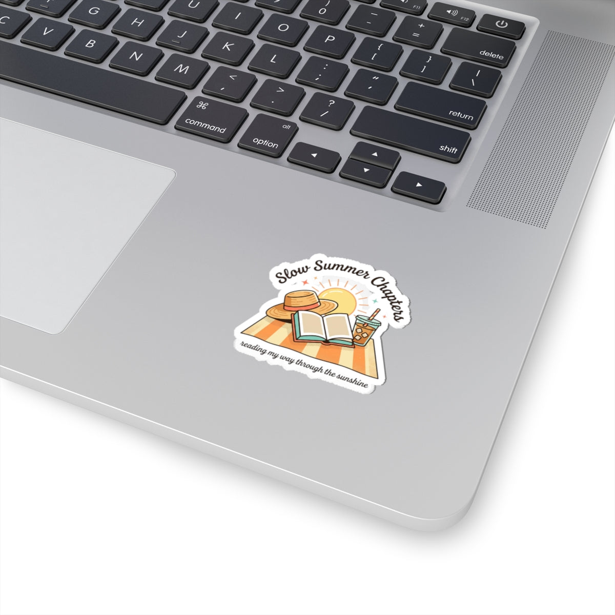 Slow Summer Chapters Sticker | summer aesthetic, hand-drawn pastel coastal vibes