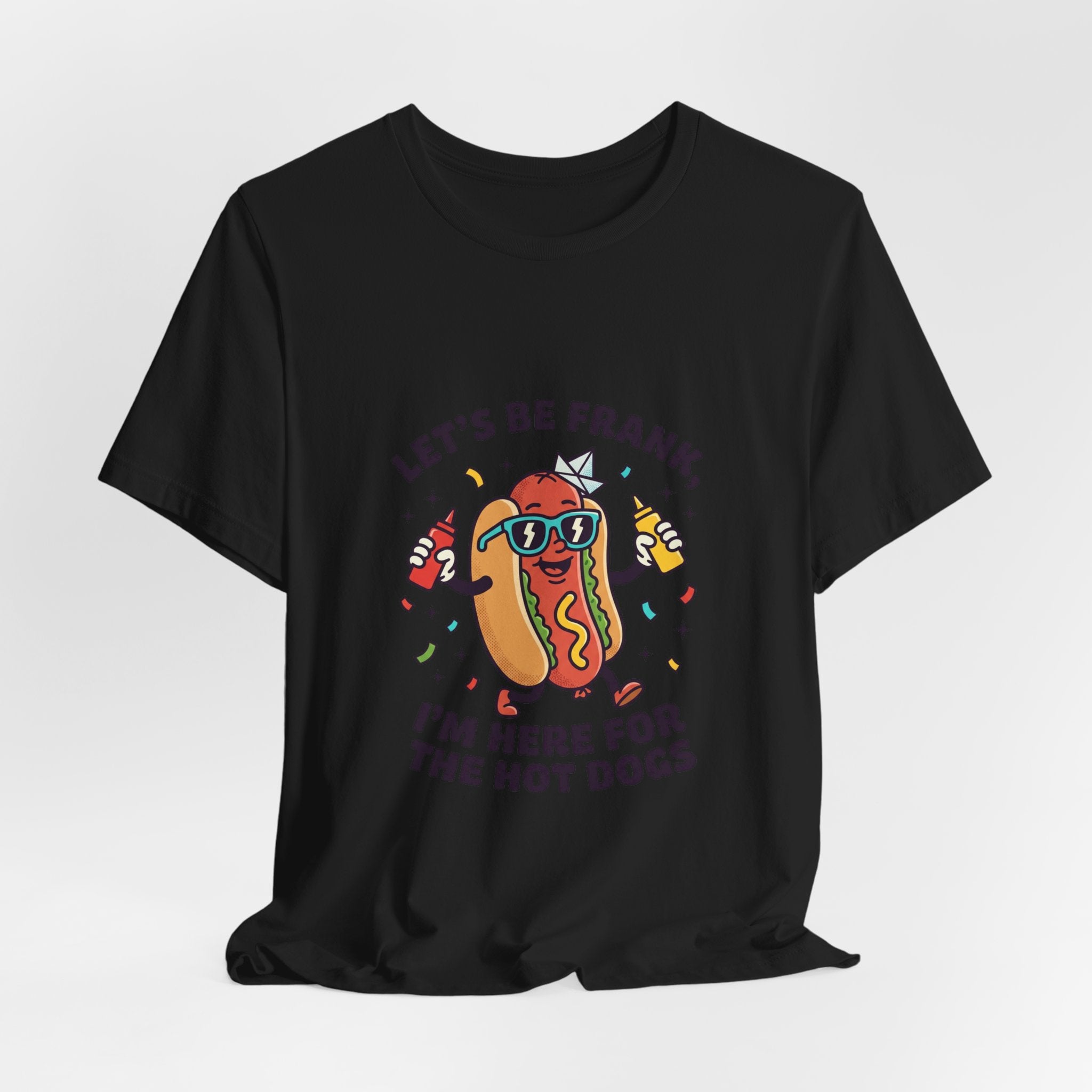 Let's Be Frank Hot Dog Tee | BBQ Fourth of July Patriotic Retro