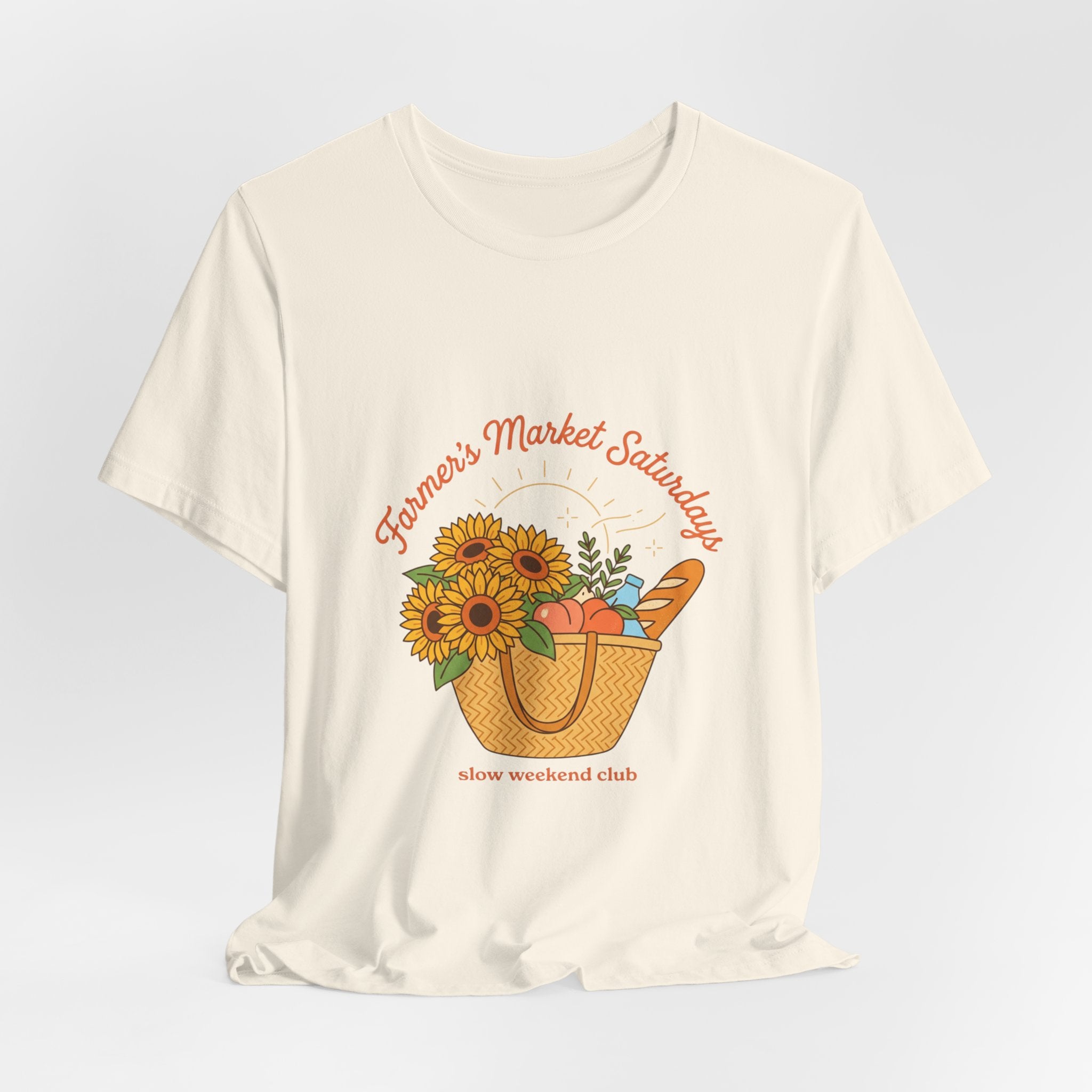 Farmers Market Basket Tee | summer aesthetic, hand-drawn coastal vibes