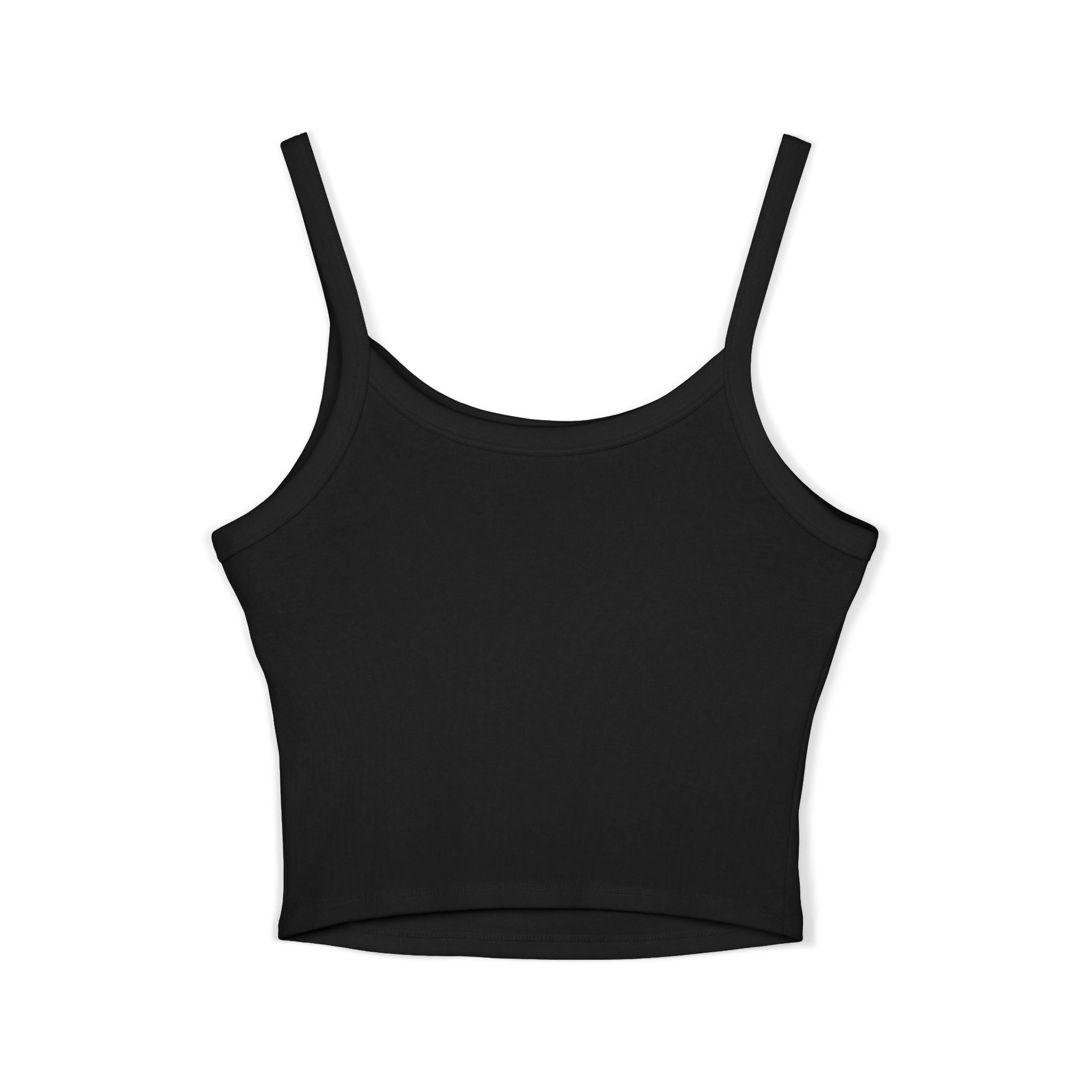 Sarcasm University Crop Tank Top — Retro Palm Beach Graphic Spaghetti Strap