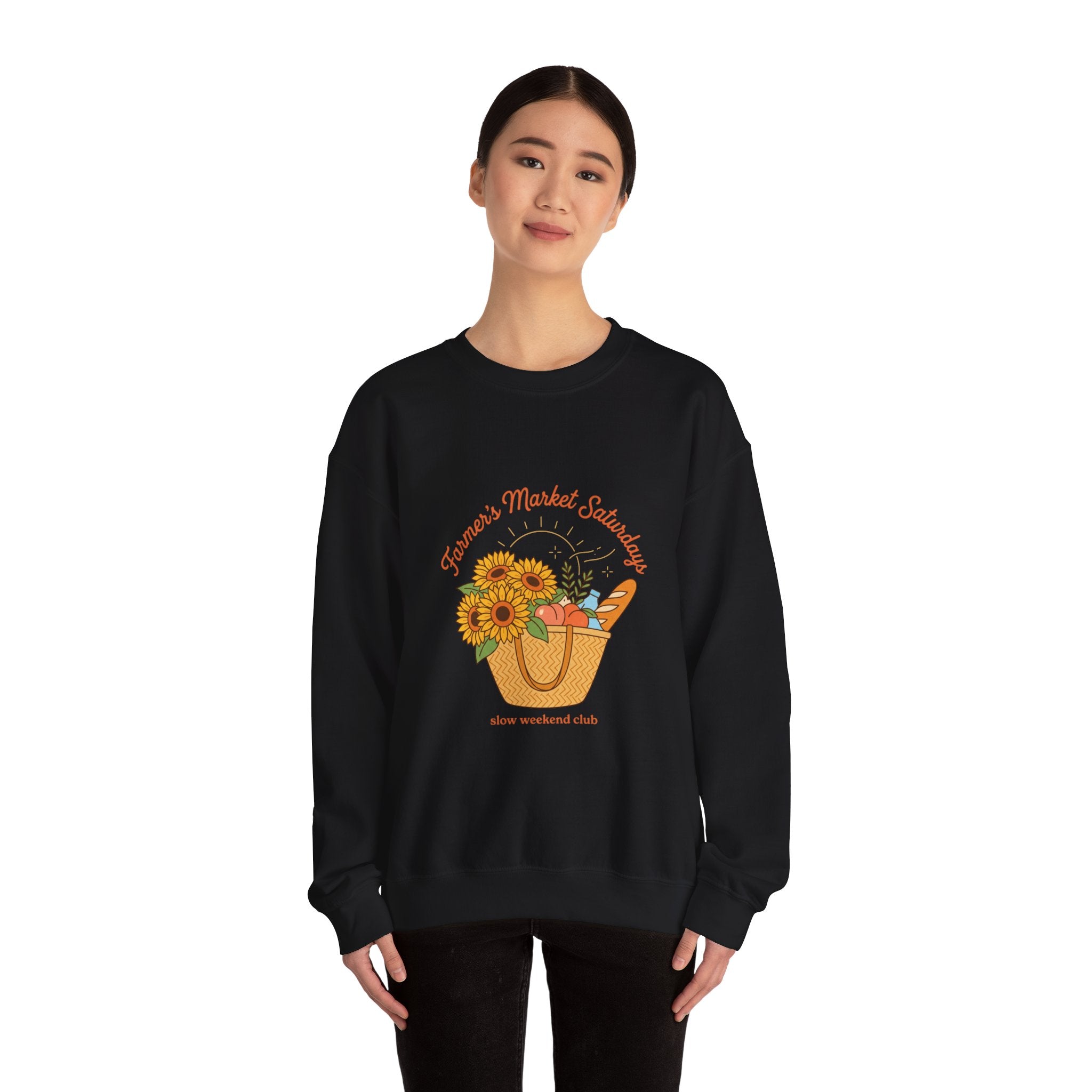 Farmers Market Sunflowers Sweatshirt | summer aesthetic, pastel coastal vibes