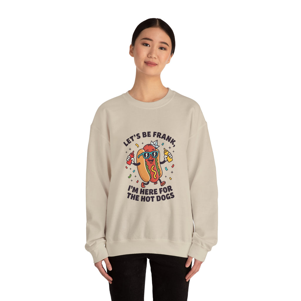 Let’s Be Frank hot dog jokes Sweatshirt | BBQ, Fourth of July, patriotic retro
