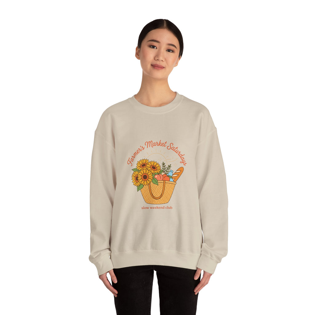 Farmers Market Sunflowers Sweatshirt | summer aesthetic, pastel coastal vibes