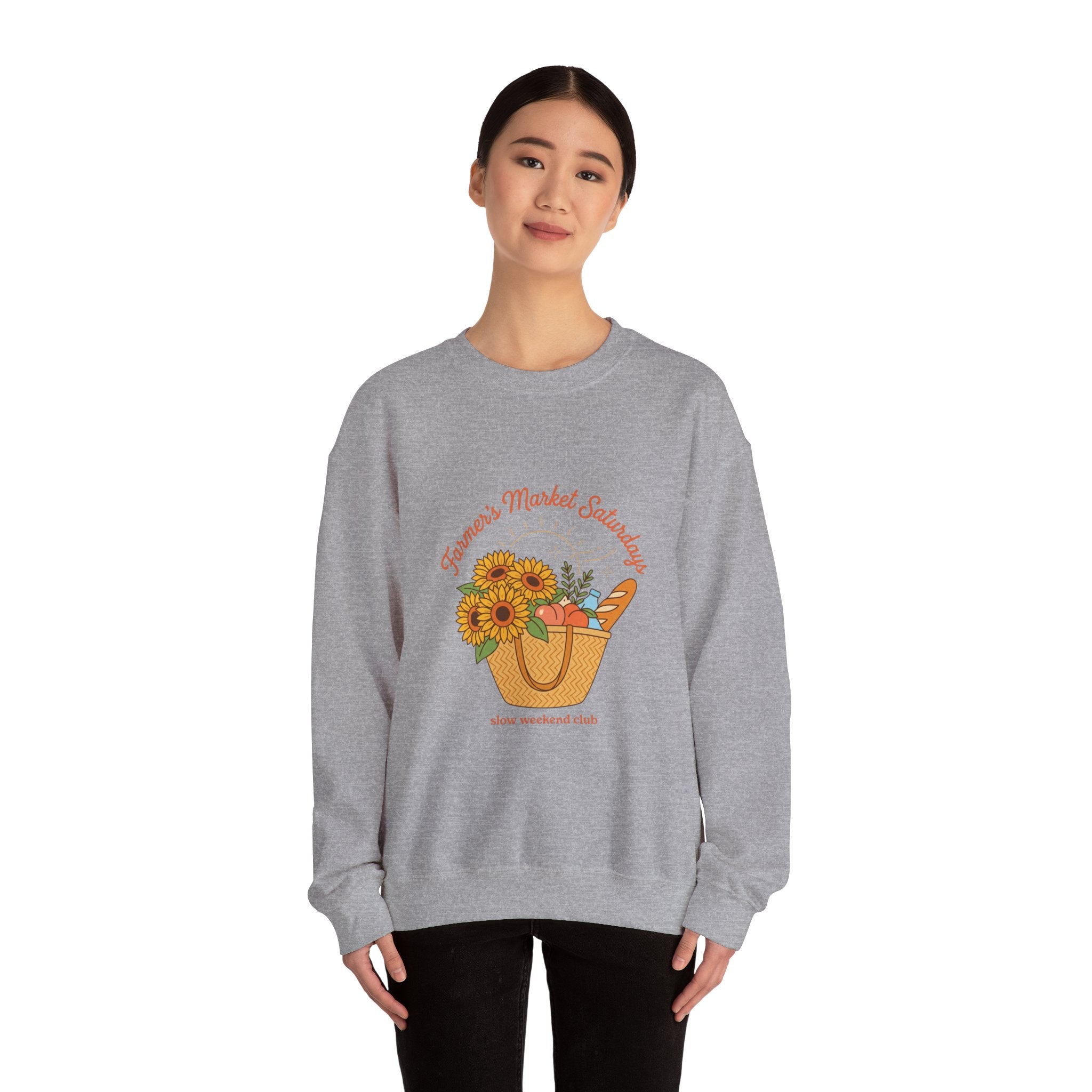 Farmers Market Sunflowers Sweatshirt | summer aesthetic, pastel coastal vibes