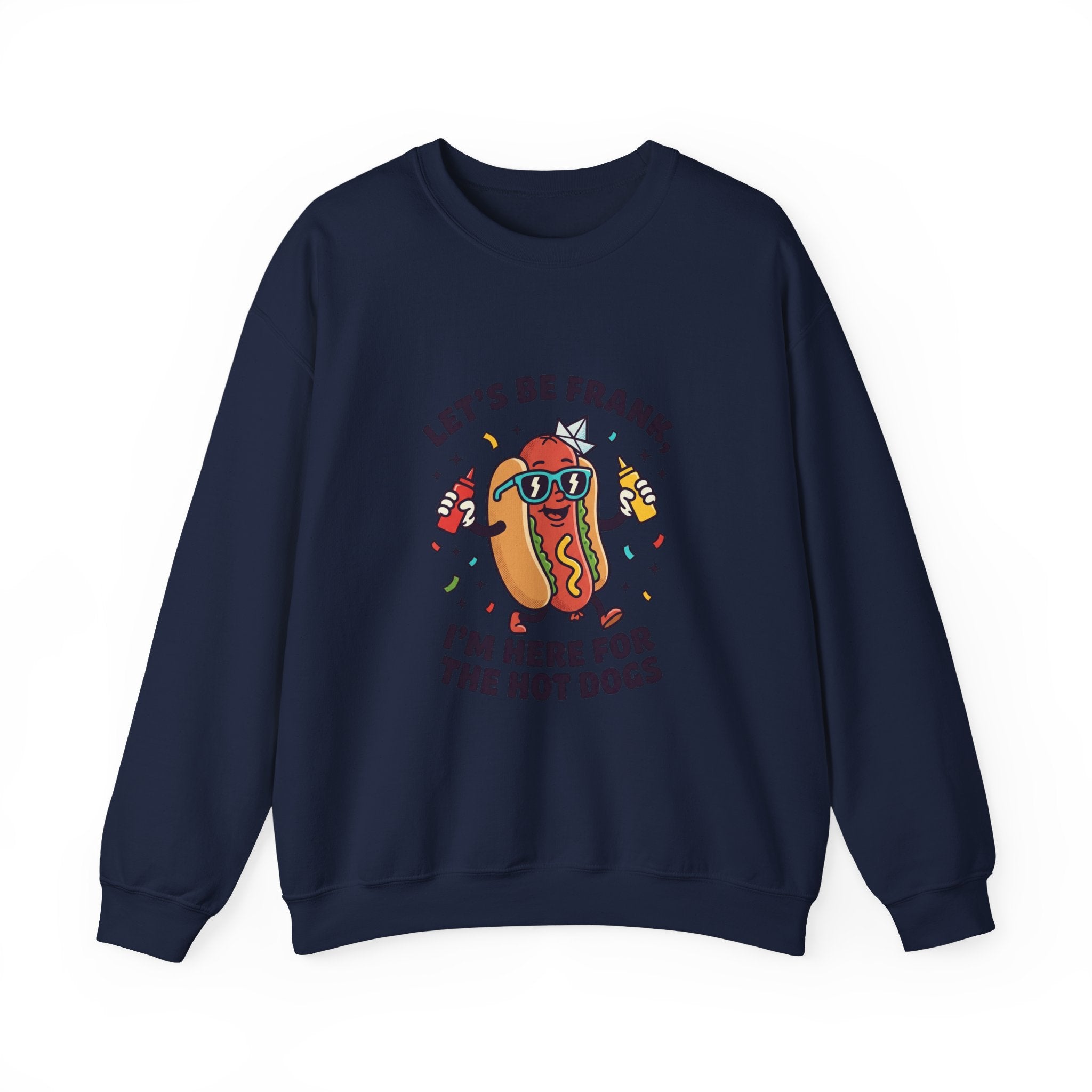 Let’s Be Frank hot dog jokes Sweatshirt | BBQ, Fourth of July, patriotic retro