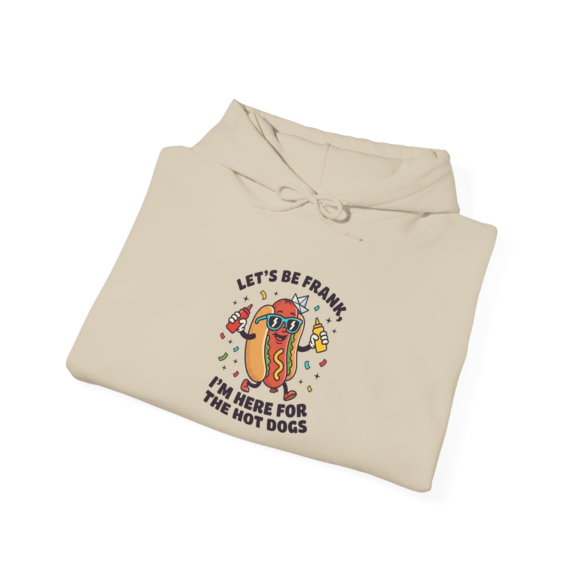 Let's Be Frank hot dog jokes Hoodie | BBQ, Fourth of July, patriotic grill humor