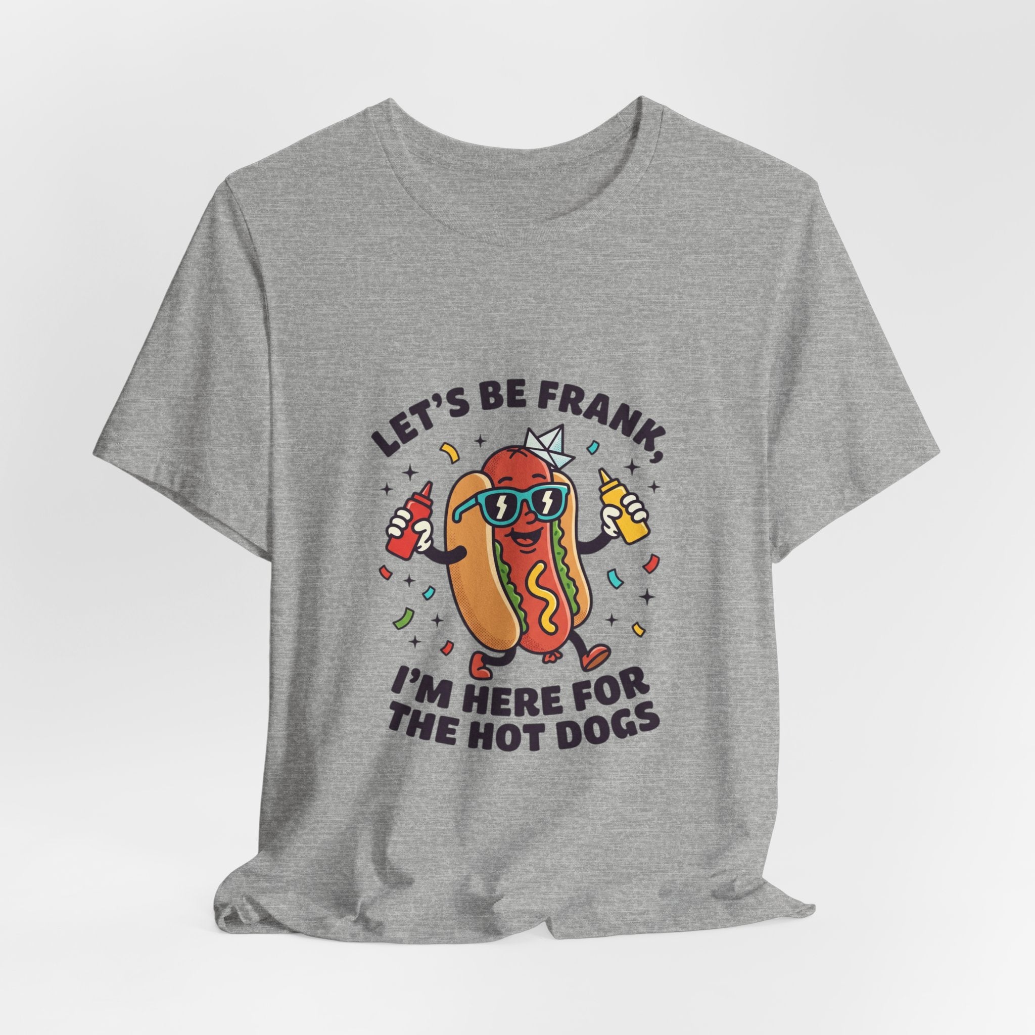Let's Be Frank Hot Dog Tee | BBQ Fourth of July Patriotic Retro