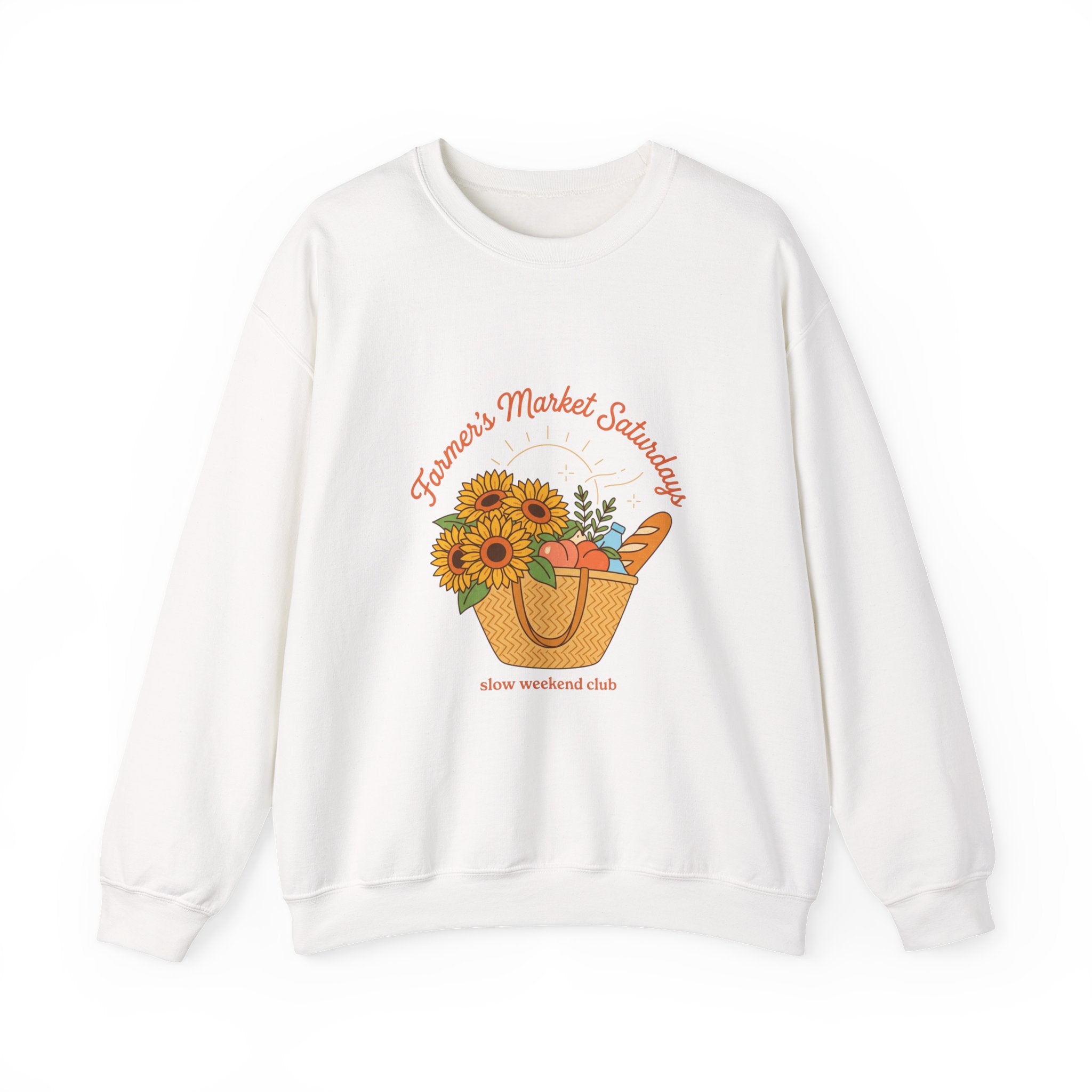 Farmers Market Sunflowers Sweatshirt | summer aesthetic, pastel coastal vibes
