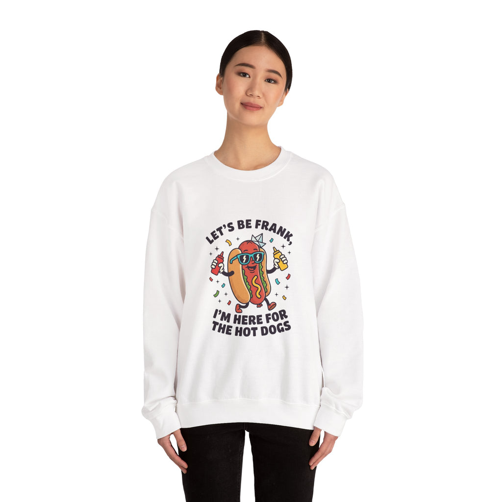 Let’s Be Frank hot dog jokes Sweatshirt | BBQ, Fourth of July, patriotic retro