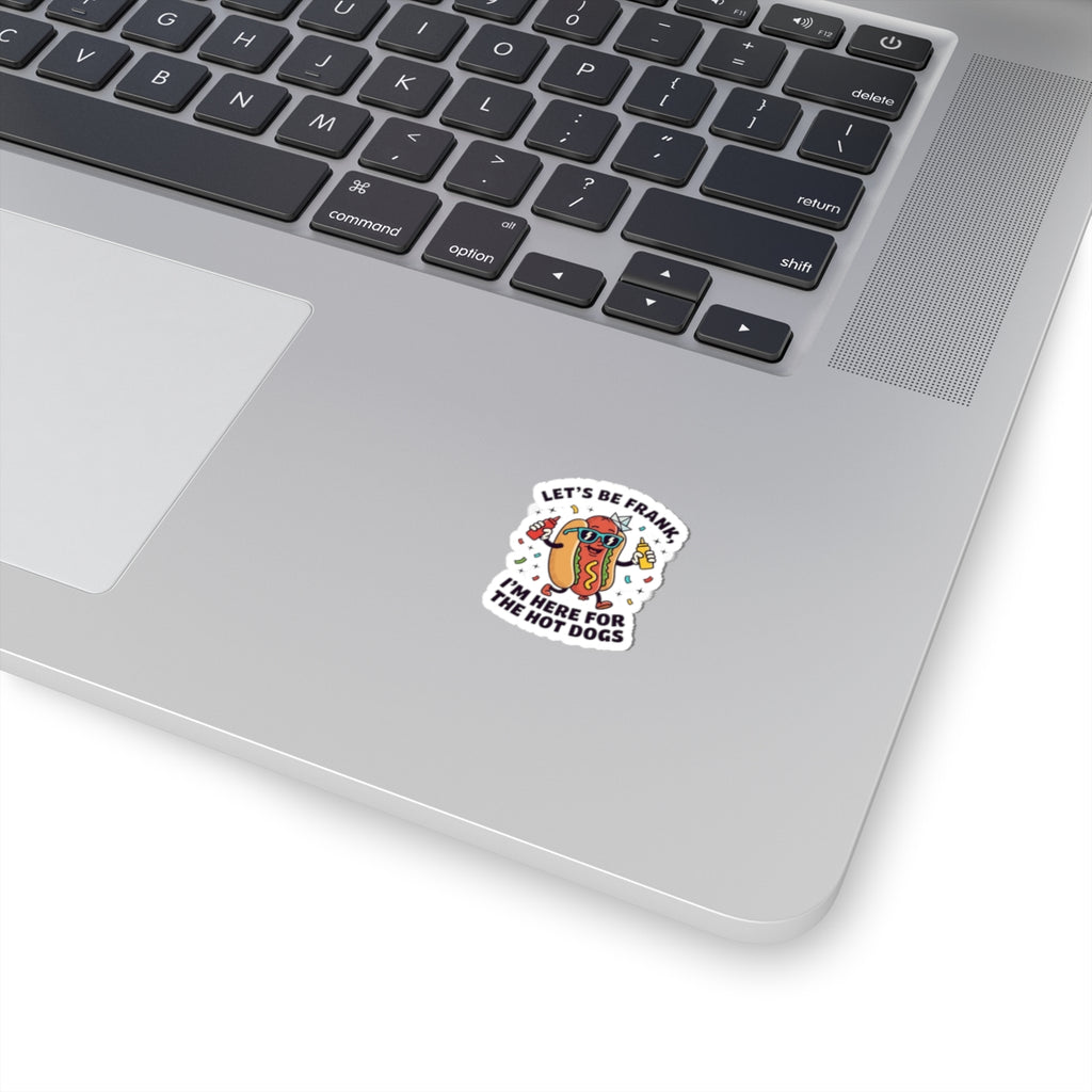 Let’s Be Frank Hot Dog Sticker | BBQ Fourth of July, patriotic grilling season pun