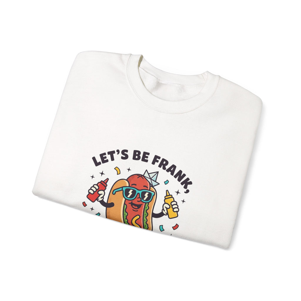 Let’s Be Frank hot dog jokes Sweatshirt | BBQ, Fourth of July, patriotic retro