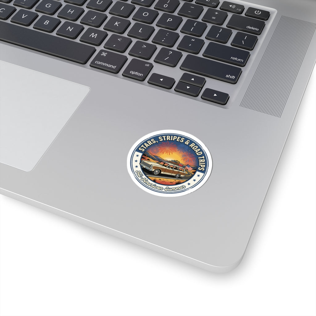 All-American Road Trip Kiss-Cut Stickers | vintage USA, red white blue