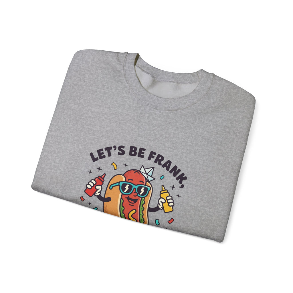 Let’s Be Frank hot dog jokes Sweatshirt | BBQ, Fourth of July, patriotic retro