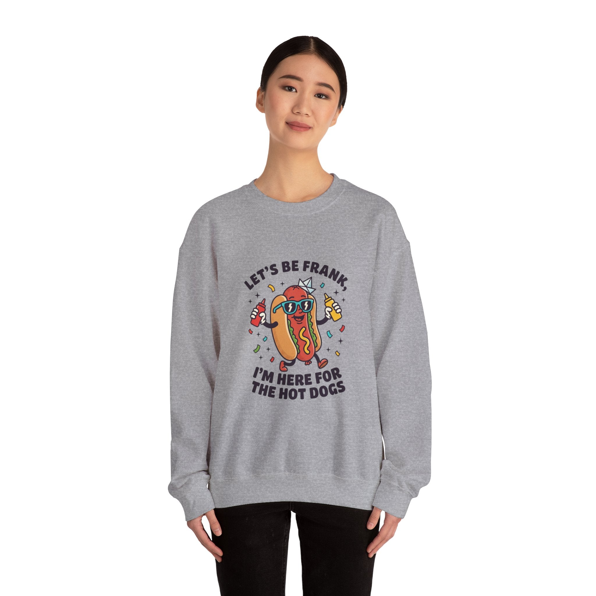 Let’s Be Frank hot dog jokes Sweatshirt | BBQ, Fourth of July, patriotic retro