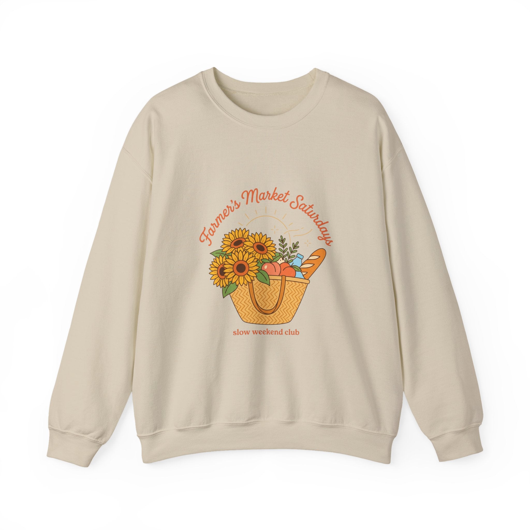 Farmers Market Sunflowers Sweatshirt | summer aesthetic, pastel coastal vibes