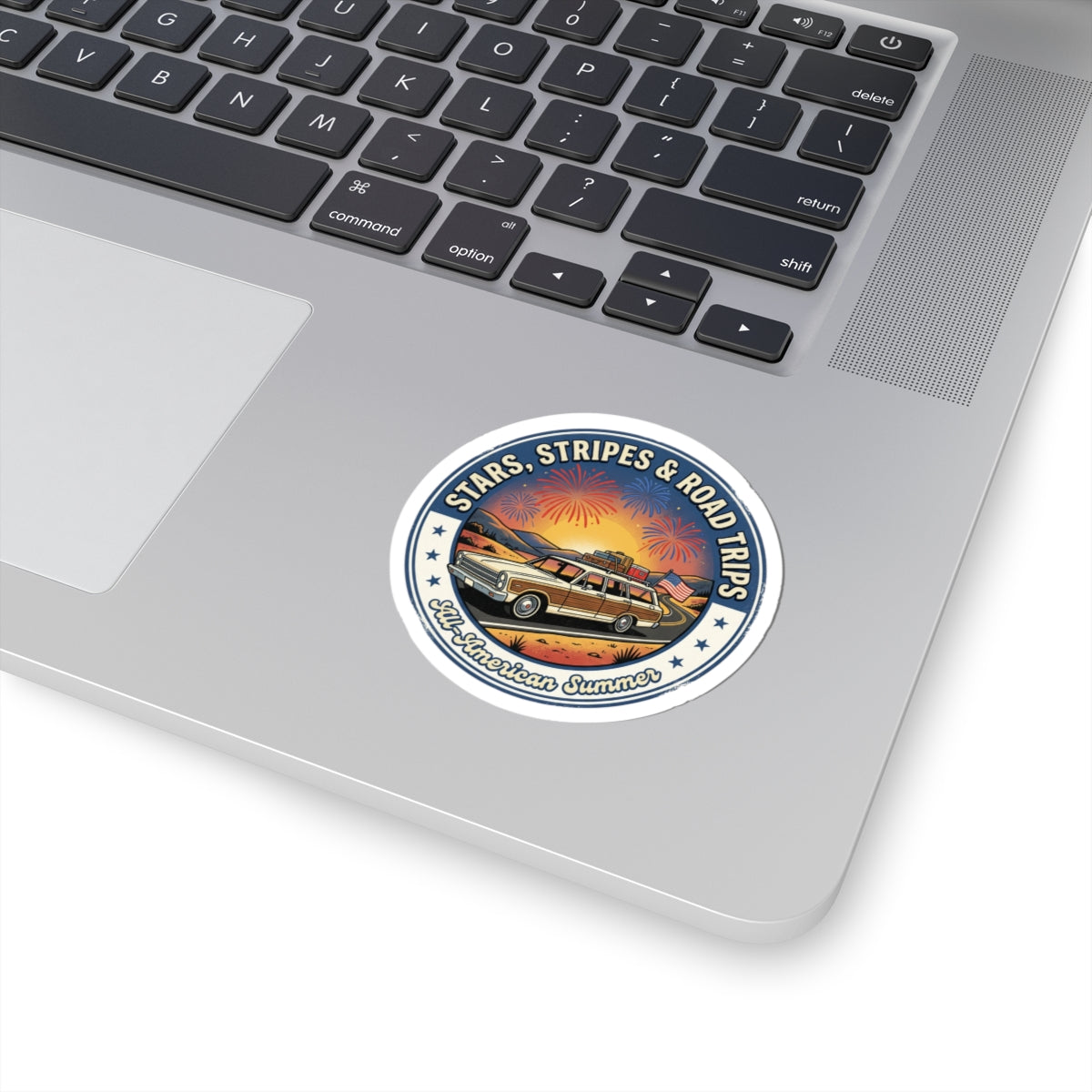 All-American Road Trip Kiss-Cut Stickers | vintage USA, red white blue