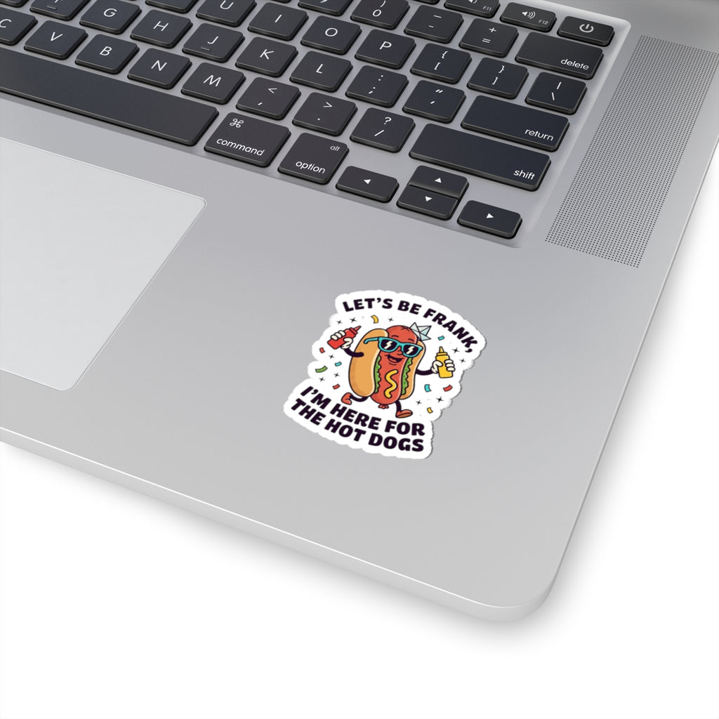 Let’s Be Frank Hot Dog Sticker | BBQ Fourth of July, patriotic grilling season pun
