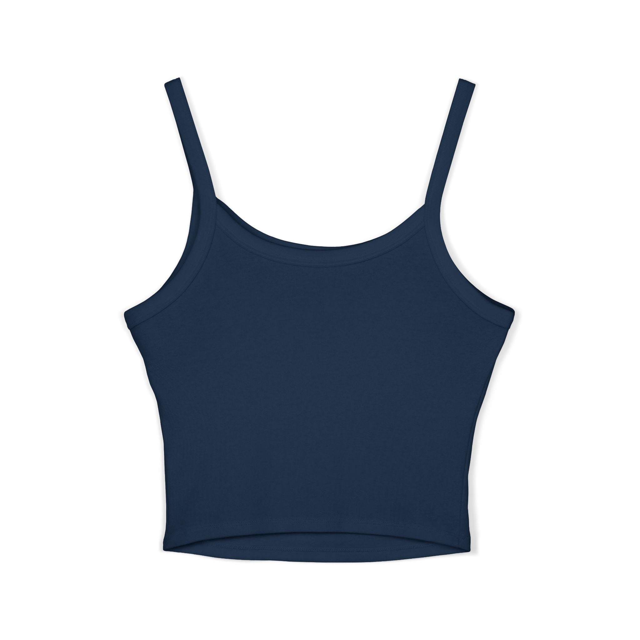 Sarcasm University Crop Tank Top — Retro Palm Beach Graphic Spaghetti Strap