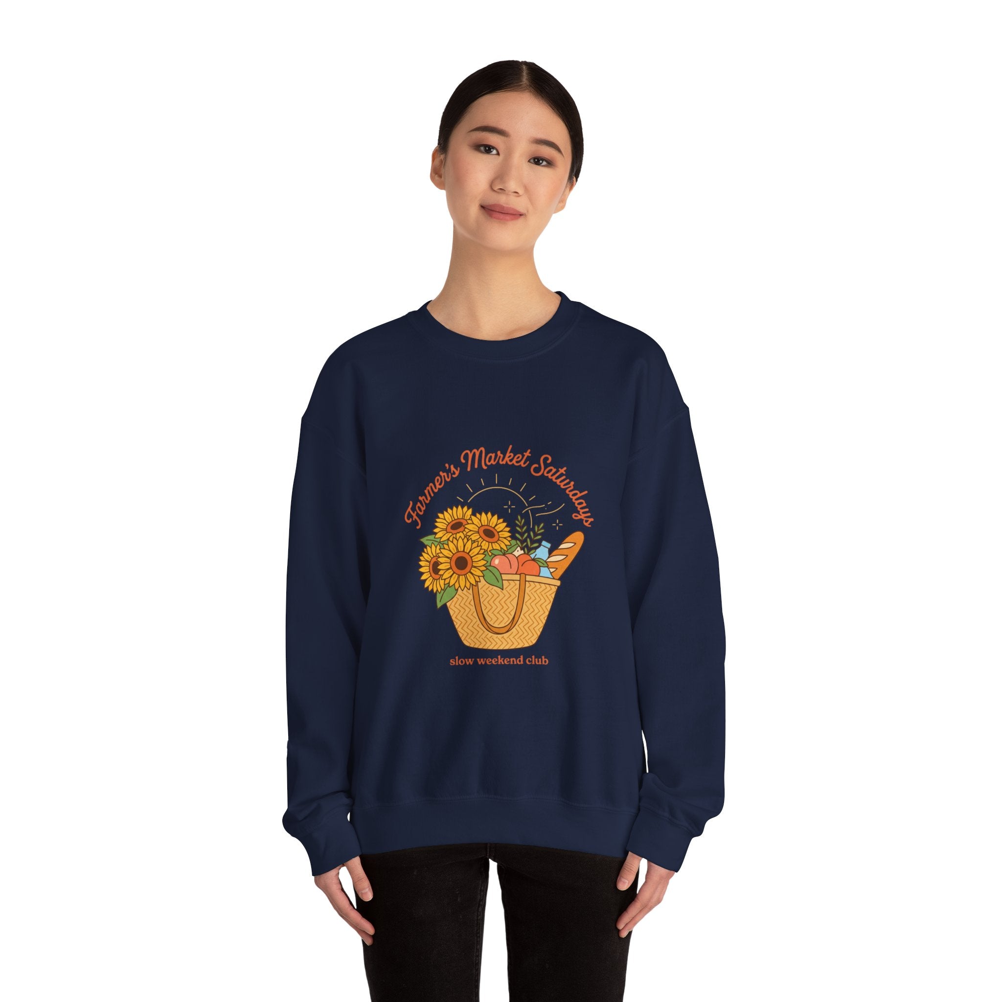 Farmers Market Sunflowers Sweatshirt | summer aesthetic, pastel coastal vibes