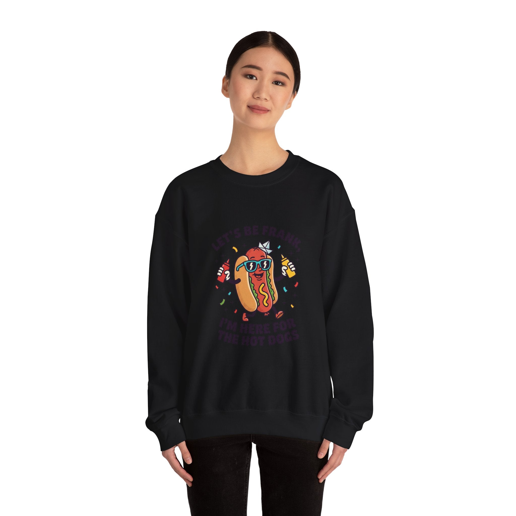 Let’s Be Frank hot dog jokes Sweatshirt | BBQ, Fourth of July, patriotic retro