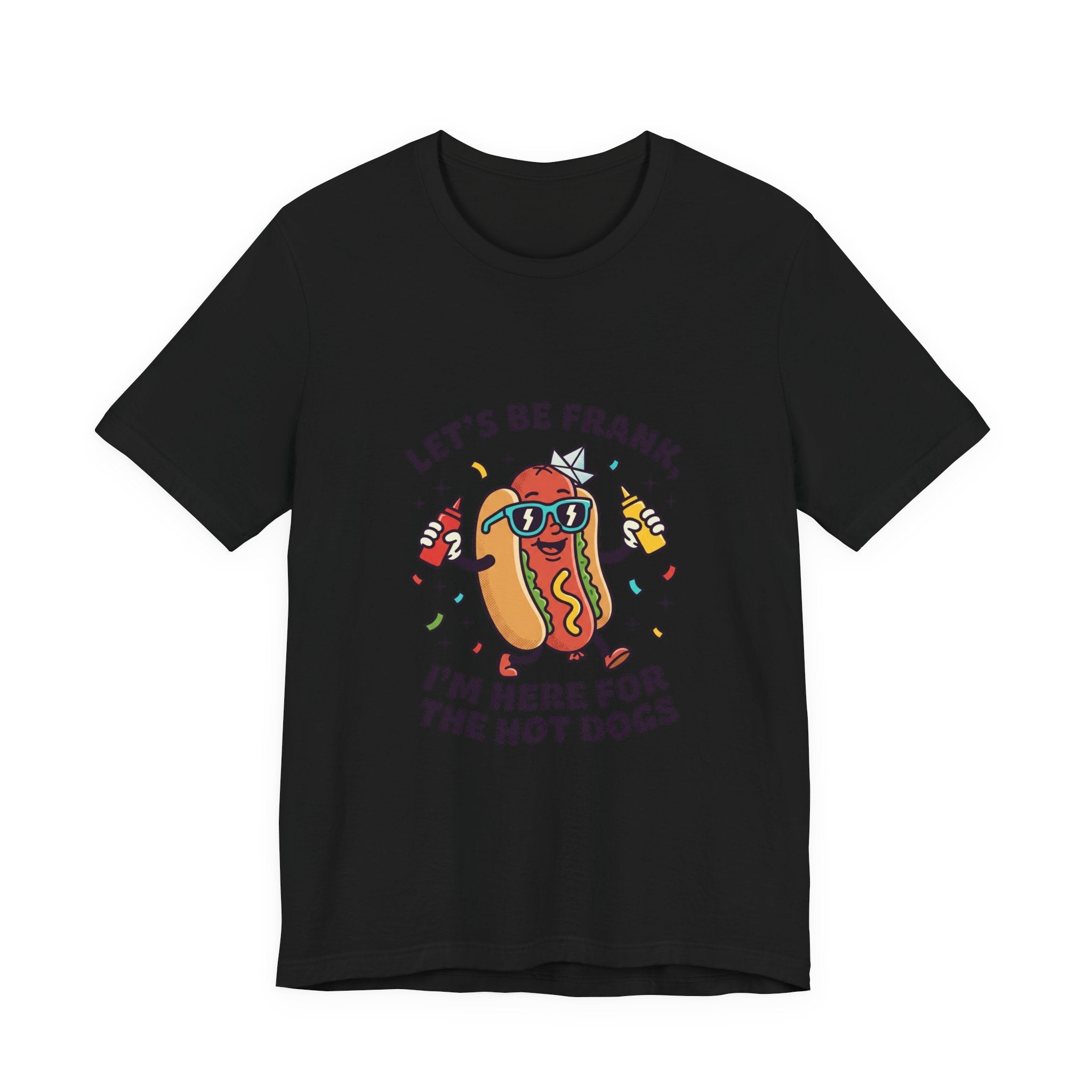 Let's Be Frank Hot Dog Tee | BBQ Fourth of July Patriotic Retro