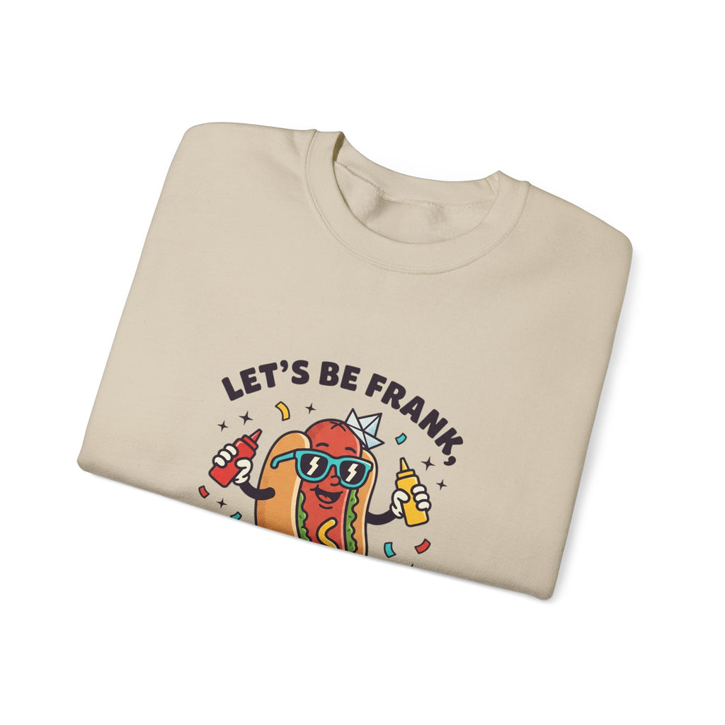 Let’s Be Frank hot dog jokes Sweatshirt | BBQ, Fourth of July, patriotic retro