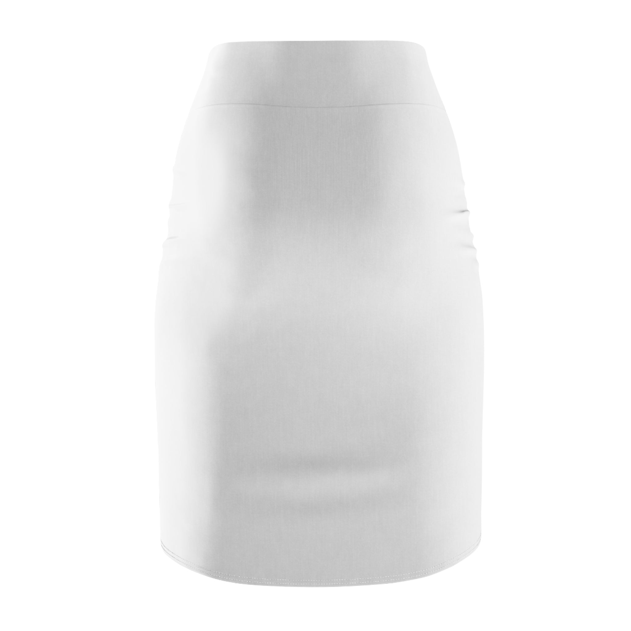 Floral Pencil Skirt – Minimal Black Line Wildflower Print