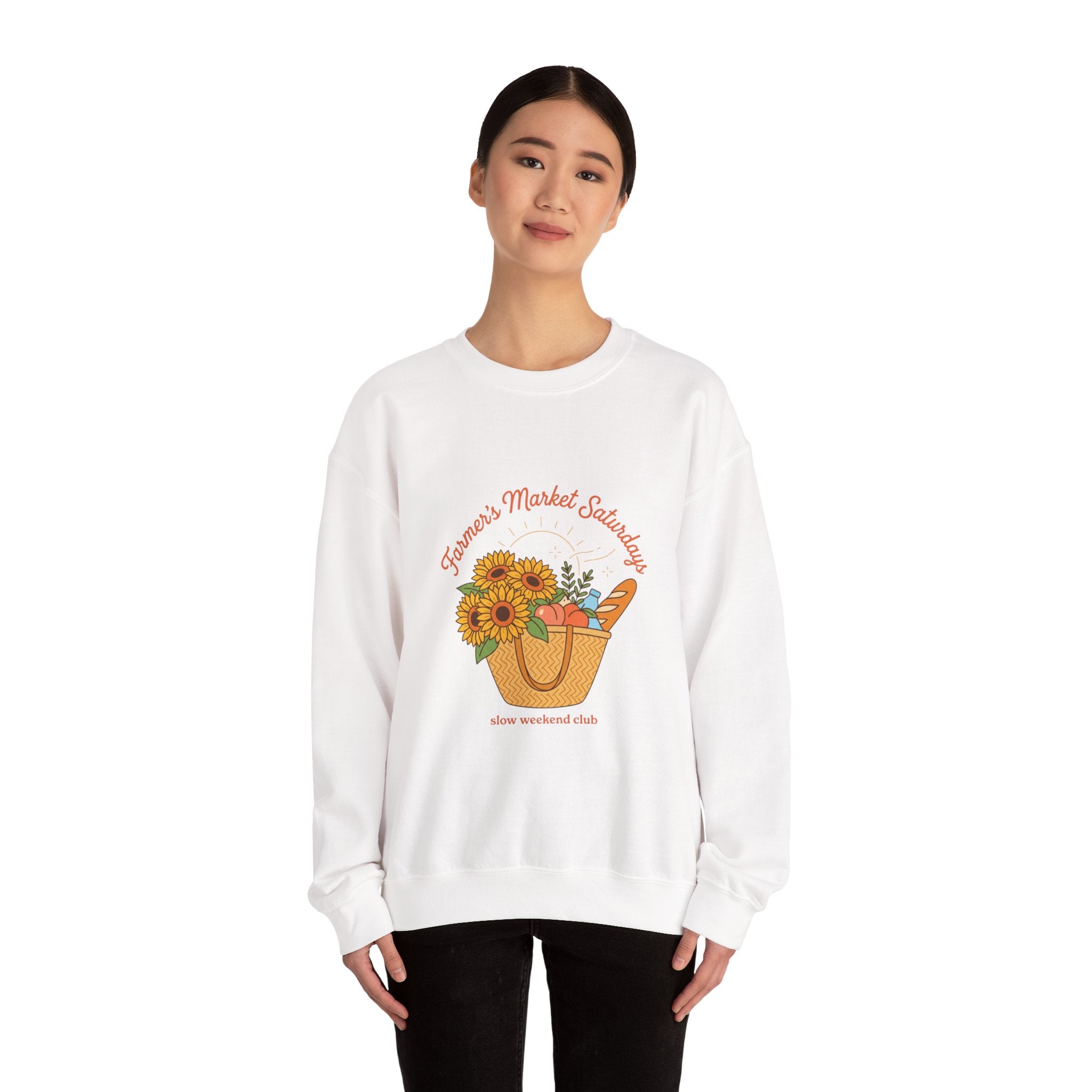 Farmers Market Sunflowers Sweatshirt | summer aesthetic, pastel coastal vibes